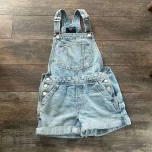 Gap girls vintage denim shortalls size L (10)